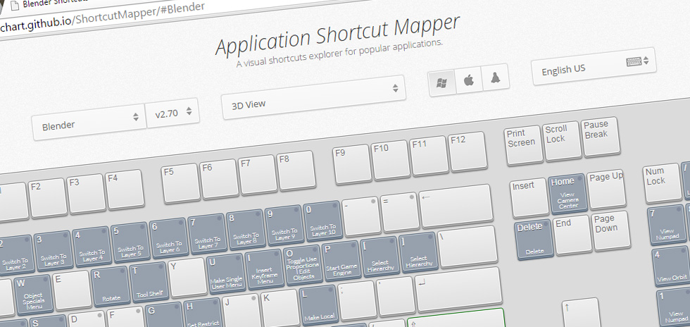 application shortcut mapper